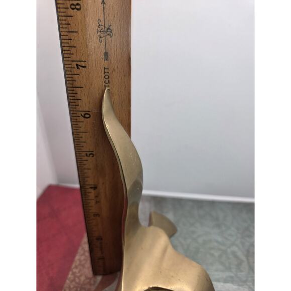 MCM Seagull in Flight Solid Brass Paperweight Figure Mid Century Modern Vtg 6.5" - Picture 3 of 9